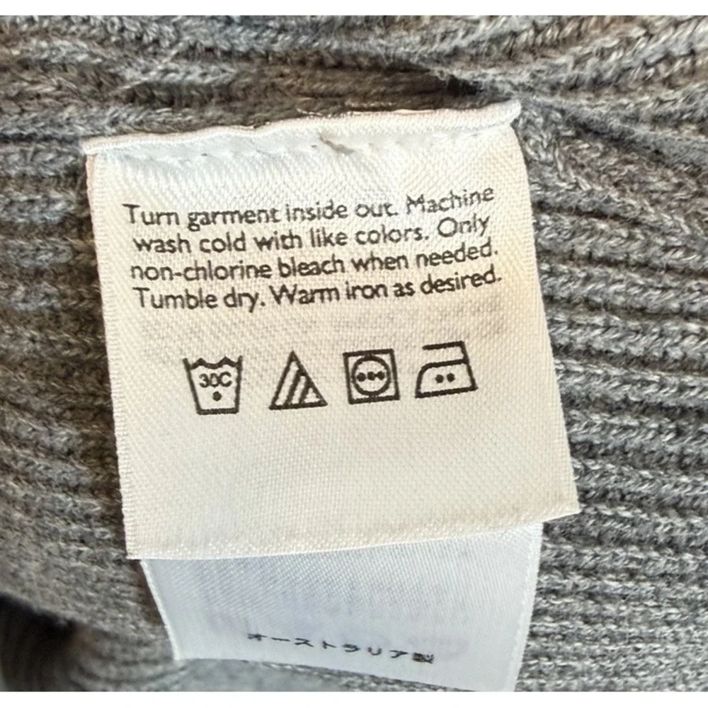 Eddie Bauer Men's Grey Ribbed Knit Cotton Pullover Crewneck Tall Large - Picture 12 of 14